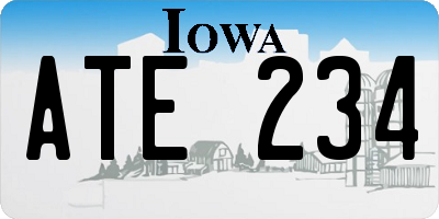 IA license plate ATE234
