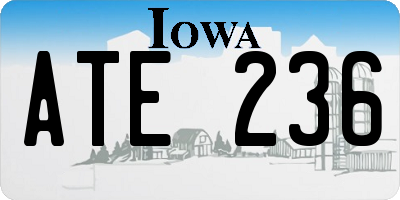 IA license plate ATE236