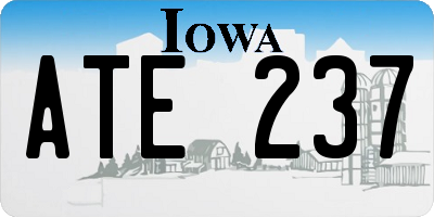 IA license plate ATE237