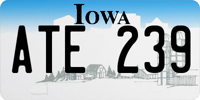 IA license plate ATE239
