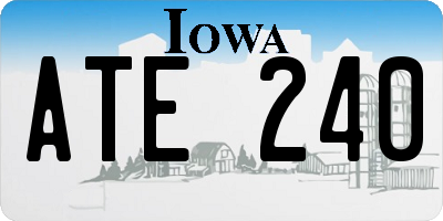 IA license plate ATE240