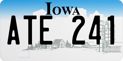 IA license plate ATE241