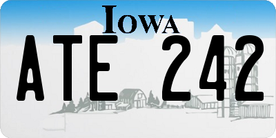 IA license plate ATE242