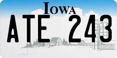 IA license plate ATE243