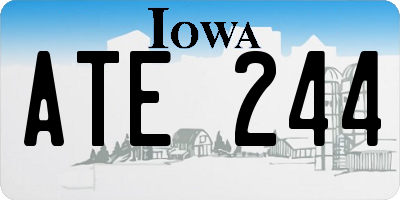 IA license plate ATE244