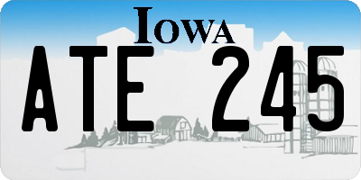 IA license plate ATE245