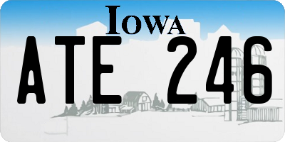 IA license plate ATE246