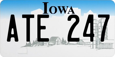 IA license plate ATE247