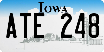 IA license plate ATE248