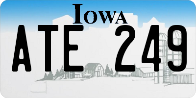 IA license plate ATE249