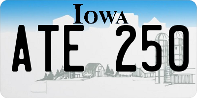 IA license plate ATE250