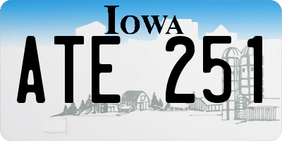 IA license plate ATE251