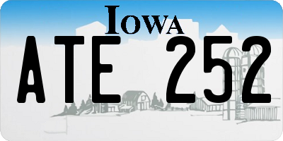 IA license plate ATE252