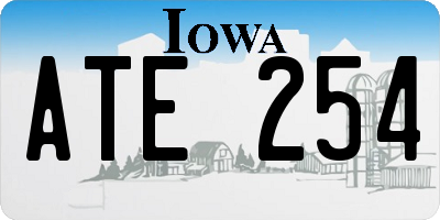 IA license plate ATE254