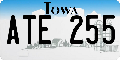IA license plate ATE255