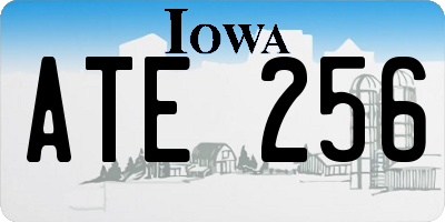 IA license plate ATE256