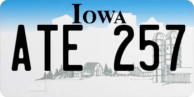 IA license plate ATE257