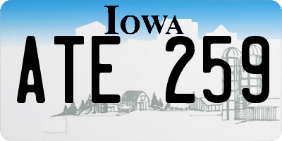 IA license plate ATE259