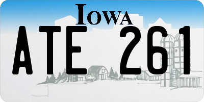 IA license plate ATE261