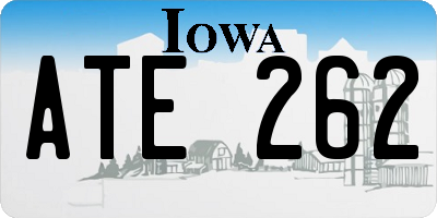 IA license plate ATE262