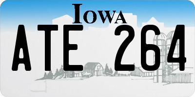 IA license plate ATE264
