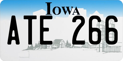 IA license plate ATE266