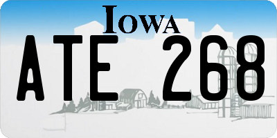 IA license plate ATE268