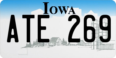 IA license plate ATE269