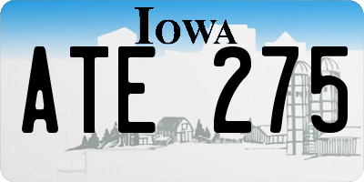 IA license plate ATE275