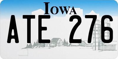 IA license plate ATE276
