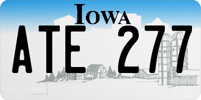 IA license plate ATE277