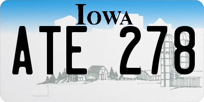 IA license plate ATE278