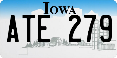 IA license plate ATE279