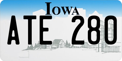 IA license plate ATE280