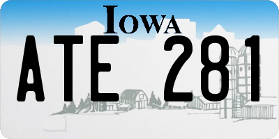 IA license plate ATE281