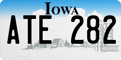 IA license plate ATE282