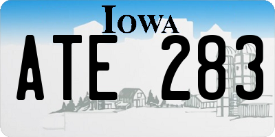 IA license plate ATE283