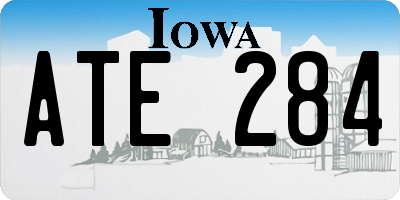 IA license plate ATE284