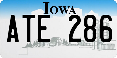 IA license plate ATE286