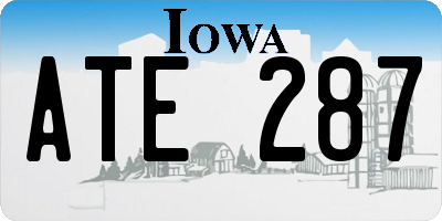 IA license plate ATE287