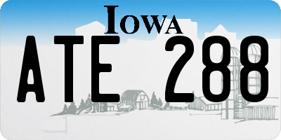 IA license plate ATE288