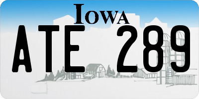 IA license plate ATE289