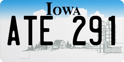 IA license plate ATE291