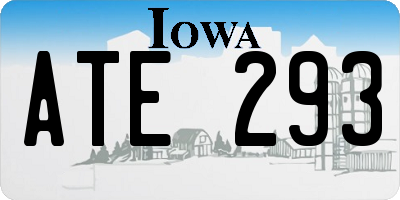IA license plate ATE293