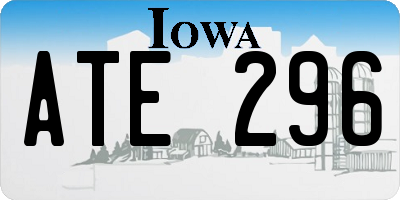 IA license plate ATE296