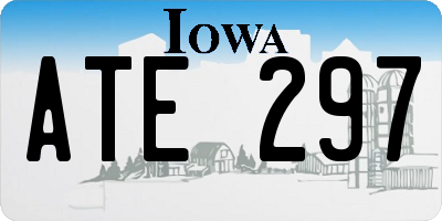 IA license plate ATE297