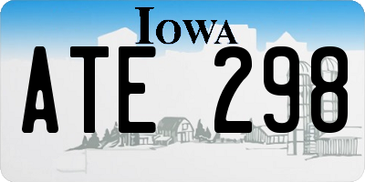 IA license plate ATE298
