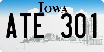 IA license plate ATE301