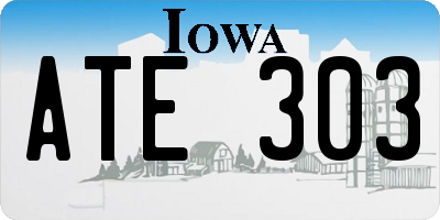 IA license plate ATE303