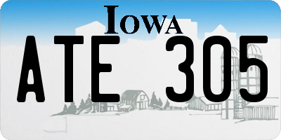 IA license plate ATE305